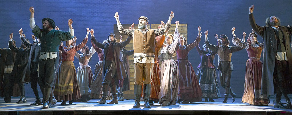 Danny Burstein as Tevye dances with the cast. (Photos by Joan Marcus)