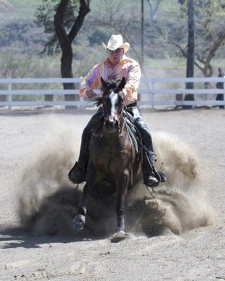 William Shatner horse reining (Photo by Daryl Weisser)